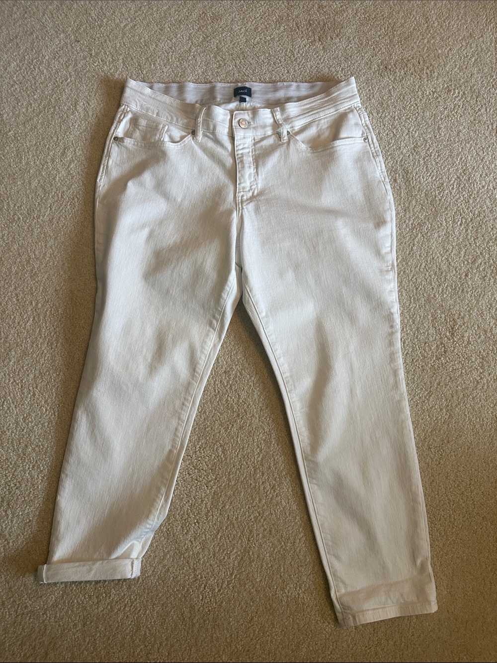 Jag Jeans White Straight Jeans 16w fits like an 18W